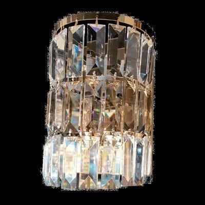 Moderne Wandleuchte - 2018/1 - CRISTALUX LIGHTING DESIGN - für den Innenraum / Edelstahl / Kristall