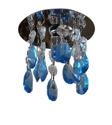 Moderne Deckenleuchte - 873 - CRISTALUX LIGHTING DESIGN - rund / Edelstahl / Kristall