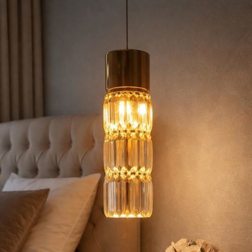 Hängelampe - 17611 - CRISTALUX LIGHTING DESIGN - Edelstahl / Kristall / modern