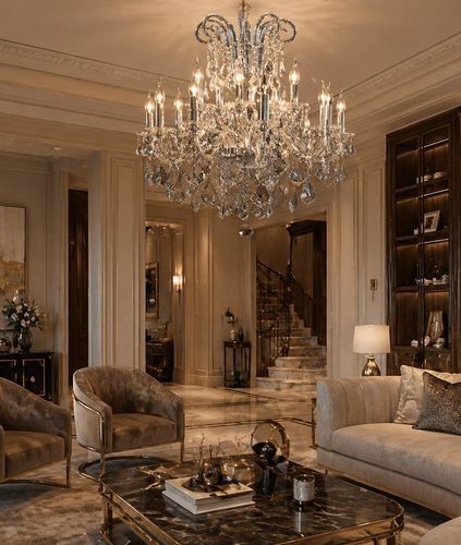 Moderner Kronleuchter - 1163 - CRISTALUX LIGHTING DESIGN - Kristall / 9 Glühbirnen / 12 Glühbirnen