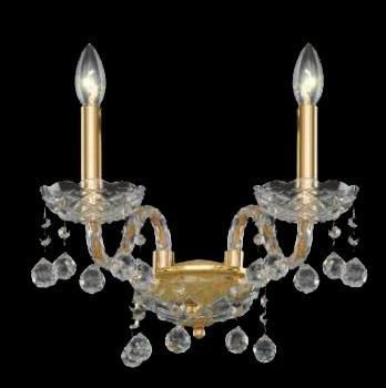 Moderner Kronleuchter - 146/2 - CRISTALUX LIGHTING DESIGN - Metall / Kristall / 2 Glühbirnen