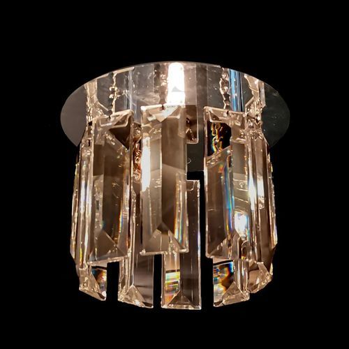 Moderne Deckenleuchte - 611 - CRISTALUX LIGHTING DESIGN - rund / mit geometrischen Motiven / Edelstahl