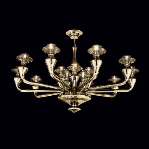 Moderner Kronleuchter - SILVER NIGHT - BEBY ITALY SRL - Muranoglas / Metall / Seide