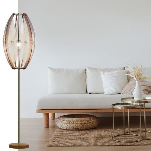 Stehleuchte - DJEMINO - LAFABLIGHT - Messing / Holz / Buche