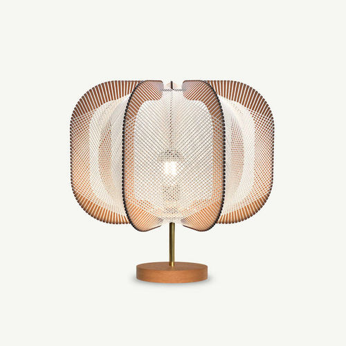 Stehleuchte - DRUMJEE 7 CROISÉ - LAFABLIGHT - Baumwolle / Eiche / Holz