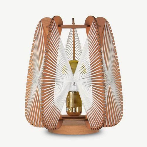 Tischlampe - ARIOCA TWIST  - LAFABLIGHT - Eiche / Baumwolle / Holz