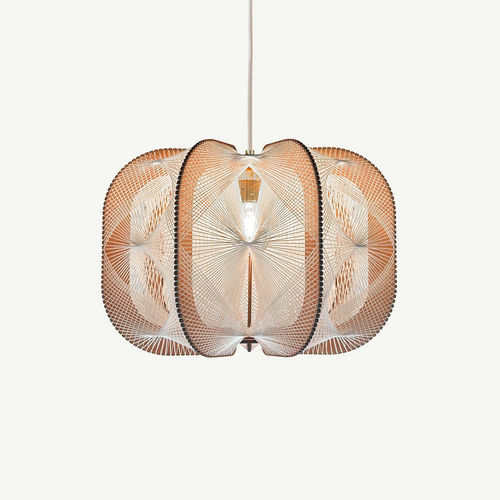 Hängelampe - DRUMJEE 7 TRIPLE TWIST - LAFABLIGHT - Baumwolle / Eiche / Holz