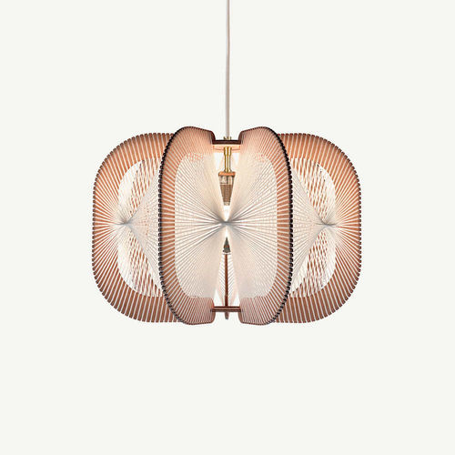 Hängelampe - DRUMJEE 7 TWIST - LAFABLIGHT - Baumwolle / Eiche / Holz