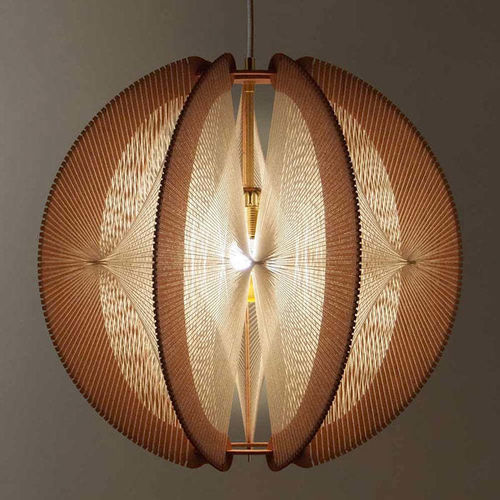 Hängelampe - ASTROFI TWIST  - LAFABLIGHT - Baumwolle / Eiche / Holz