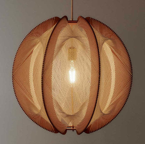 Hängelampe - ASTROFI TWIST CROISÉ - LAFABLIGHT - Baumwolle / Eiche / Holz