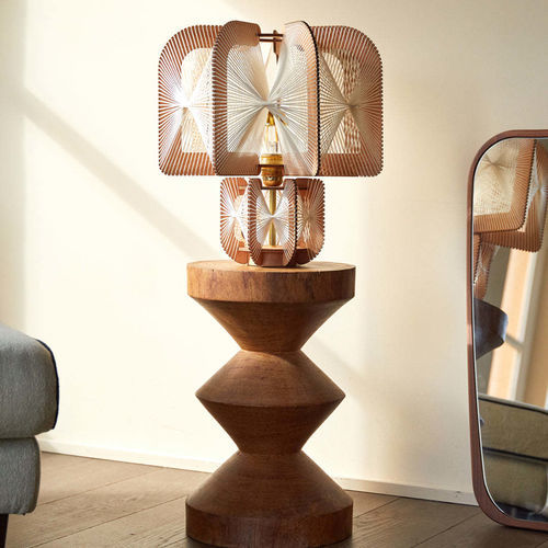 Tischlampe - MULJEE S TWIST - LAFABLIGHT - Eiche / Baumwolle / Holz