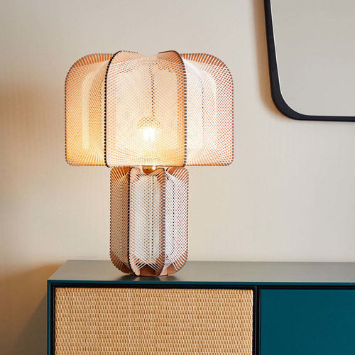 Tischlampe - MULJEE M CROISÉ - LAFABLIGHT - Holz / Eiche / Baumwolle