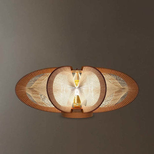 Tischlampe - ETIOLA TWIST - LAFABLIGHT - Eiche / Baumwolle / Holz