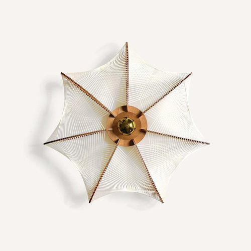 Moderne Deckenleuchte - ETIOLA M - LAFABLIGHT - mit geometrischen Motiven / Holz / Eiche