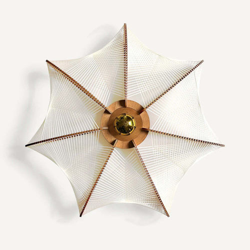 Moderne Deckenleuchte - ETIOLA L - LAFABLIGHT - Skulptur / mit geometrischen Motiven / Holz