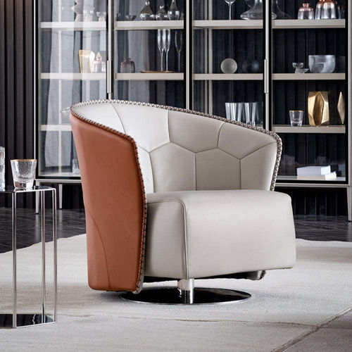 Moderner Sessel - YUAN - DASH CASA GROUP CO.LTD - Leder / Chrom / mehrfarbig
