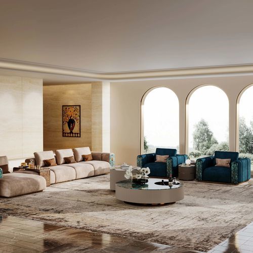Moderner Couchtisch - HESTIA’S ODE  - DASH CASA GROUP CO.LTD - Messing / lackiertes Holz / Marmor