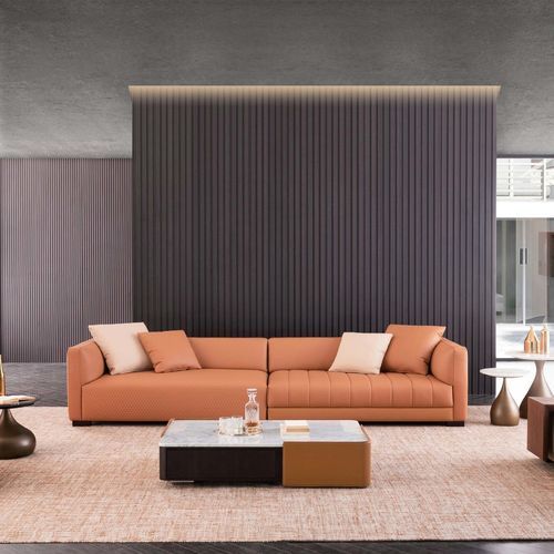 Moderner Couchtisch - VOLVER - DASH CASA GROUP CO.LTD - Leder / MDF / Marmor