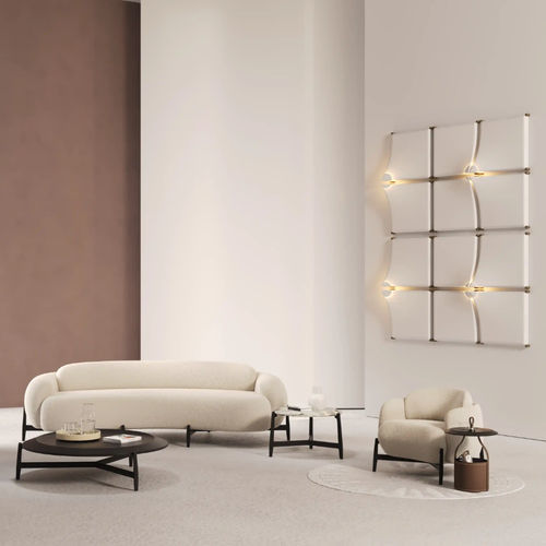 Moderner Sessel - PEBBLE  - DASH CASA GROUP CO.LTD - Stoff / Massivholz / Polster