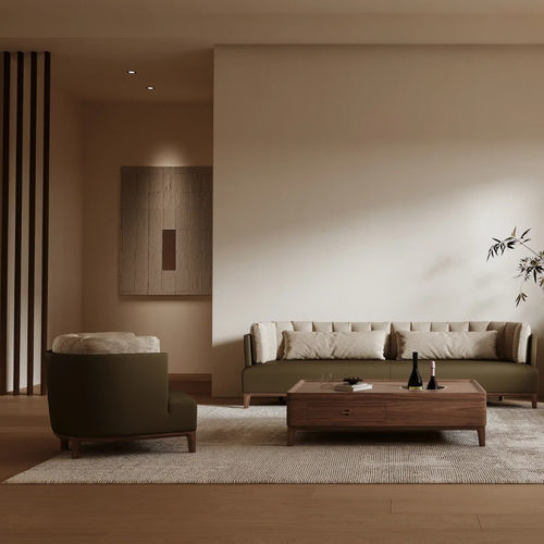 Moderner Couchtisch - SHAN ZHU  - DASH CASA GROUP CO.LTD - Metall / amerikanischer Nussbaum / Gestell aus Metall