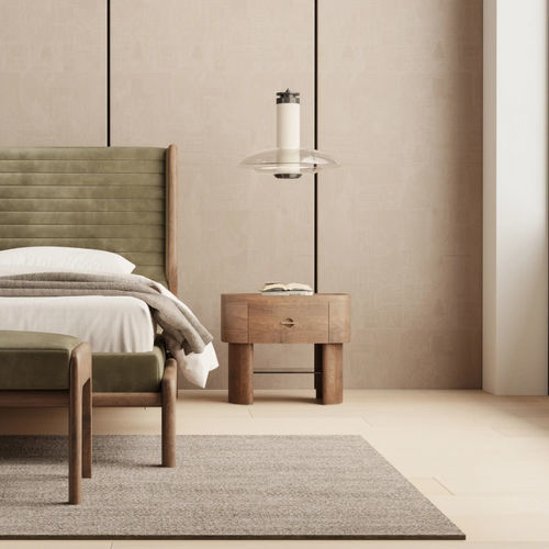 Moderner Nachttisch - HE LE - DASH CASA GROUP CO.LTD - Massivholz / amerikanischer Nussbaum / Gestell aus Massivholz