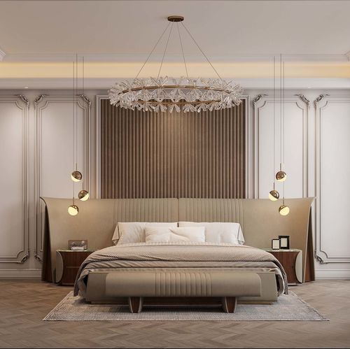 Doppelbett - SPIRIT AND TRANQUILITY  - DASH CASA GROUP CO.LTD - modern / gepolstertes Kopfteil / mit Kopfteil aus Leder