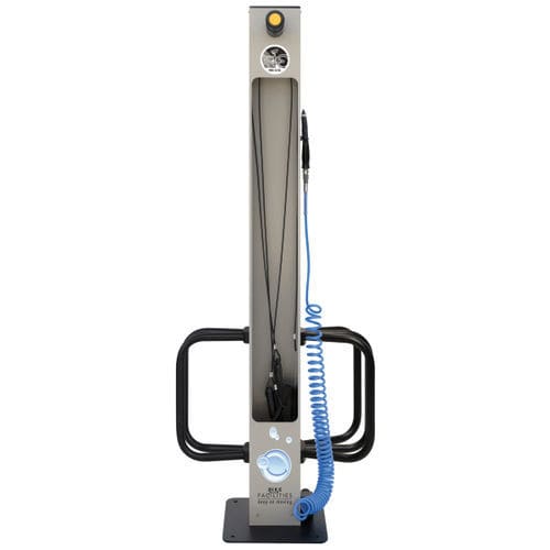 Fahrrad-Reparaturstation / Aluminium - L-ST&GO - Manlu - Edelstahl / mit Luftpumpe / für öffentliche Bereiche