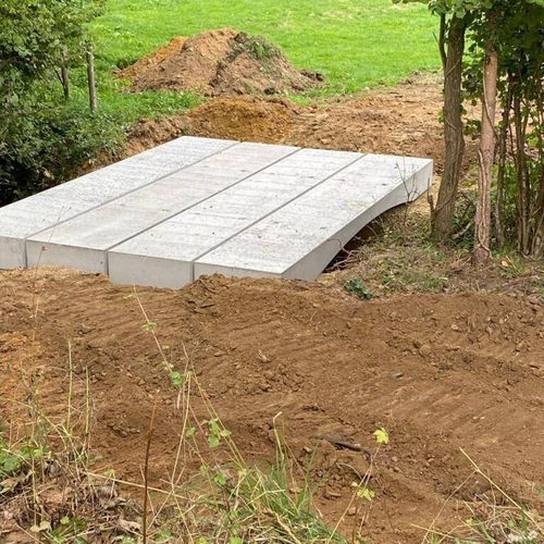 Fertigbetonbrücke - Féret Préfa - für Fußgänger / Fertig