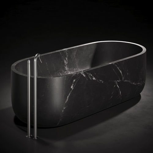 Freistehende Badewanne - 2941 - Maindrop (Atlas Engion SL) - Edelstahl / weiß / schwarz
