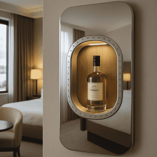 Flugzeugteile--Flaschenregal - ONE - Skypak - Aluminium / wandmontiert / für Gewerbegebrauch