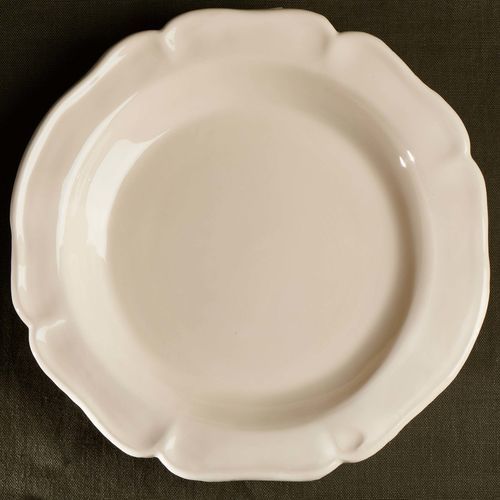 Hohler Teller - MAISON PICHON - rund / emaillierte Keramik / einfarbig