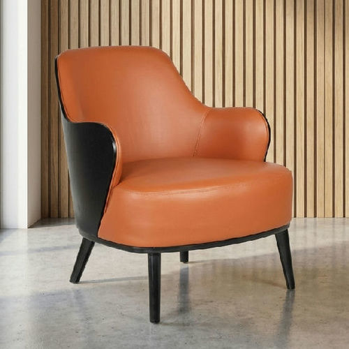 Moderner Sessel - AP 120 - UAB "Dzūkijos baldų fabrikas" - Leder / schwarz / orange