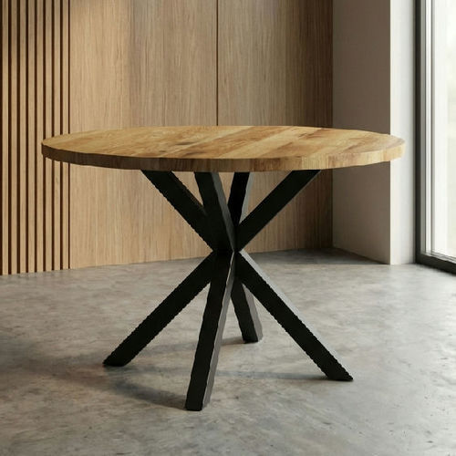 Moderner Esstisch - BT 122 - UAB "Dzūkijos baldų fabrikas" - Holz / Gestell aus Metall / rund