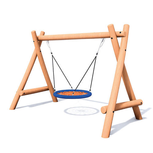Schaukel aus Ökolabel-Robinie - ALTALENA CON CULLA - MACAGI s.r.l. - Holz / Spielplatz / Vogelnest