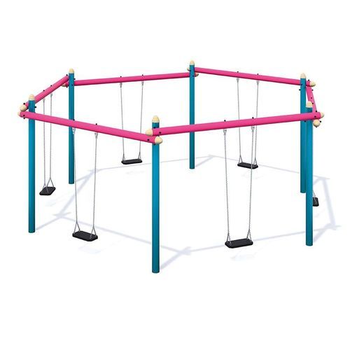 Metallschaukel - ALTALENA ESAGONALE STRONG - MACAGI s.r.l. - Mehrfach / Spielplatz / mit gerader Sitzhaltung