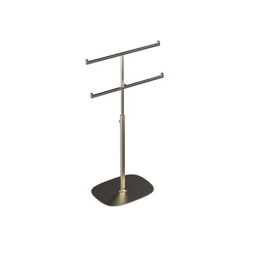 Präsentierregal für Schmuck - FORM001_BS - Best Mannequins BV - Desktop / gebürsteter Edelstahl / 1 Regalbrett