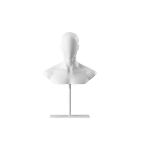 Mann-Kopf - SINMH251_WH - Best Mannequins BV - abstrakt / Glasfaser / pulverbeschichteter Stahl