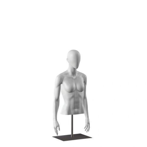 Frau-Büste - INSF251H101_GR3 - Best Mannequins BV - sportlich / Satin / Nickel