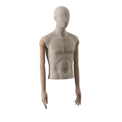 Mann-Büste - MAMB62H70_BERW - Best Mannequins BV - Vintage / Polyurethanschaum / Massivholz