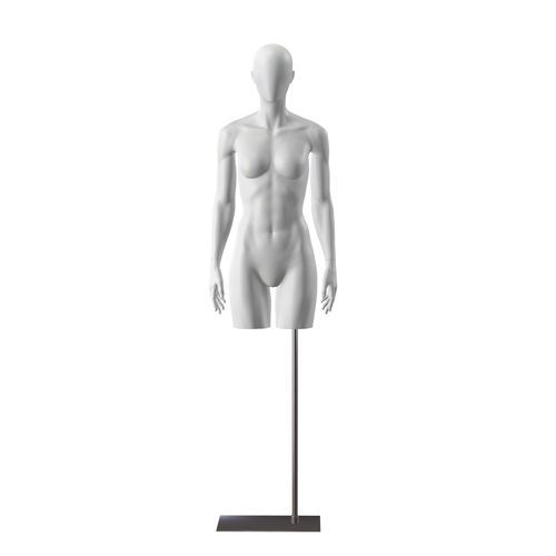 Frau-Schaufensterpuppe - INSF201H101F_GR3 - Best Mannequins BV - sportlich / Stahl / hellgrau