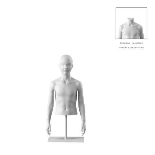 Kind Büste - OMTC408H801_WH - Best Mannequins BV - abstrakt / Bio-Komposit / Harz