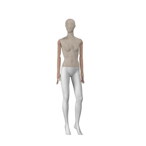 Frau-Schaufensterpuppe - Maison Marlu - Best Mannequins BV - Vintage / gestrichenes Holz / Nickel
