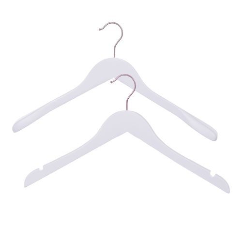 Kleiderbügel / mattlackiertes Holz - Fashion White - Best Mannequins BV - Holz / Messing / für Bekleidungshandel