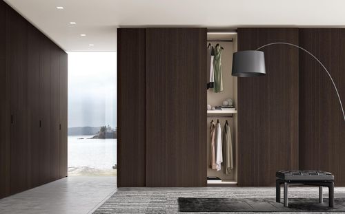Moderner Kleiderschrank - ANTA LISCIA - benedetti MOBILI - Holz / mit Schwingtür / mit Schiebetür
