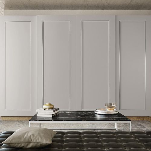 Moderner Kleiderschrank - LUNAR - benedetti MOBILI - Holz / mit Schwingtür / mit Schiebetür