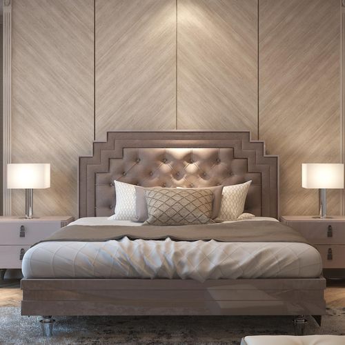 Doppelbett - CHARMANT - benedetti MOBILI - modern / gepolstertes Kopfteil / Leder