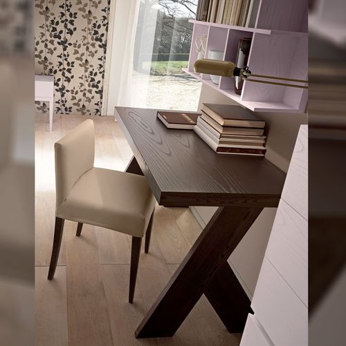 Bodenstehender Schreibtisch - AMICI - LC - benedetti MOBILI - modern / Holz / gerade