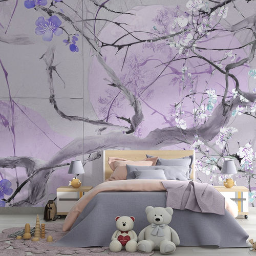 Moderne Tapete - BLOSSOM LATTICE - jaWalls - Stoff / Blumen / orientalisches Motiv