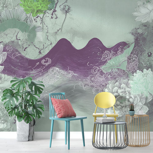Moderne Tapete - WATER DREAM - jaWalls - Vlies / Naturmotiv / Blumen