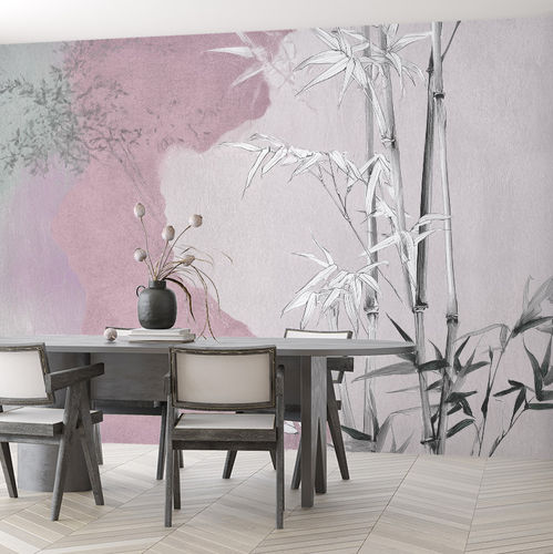 Moderne Tapete - BAMBOO SCROLL - jaWalls - Vlies / Stoff / Blumenmotiv